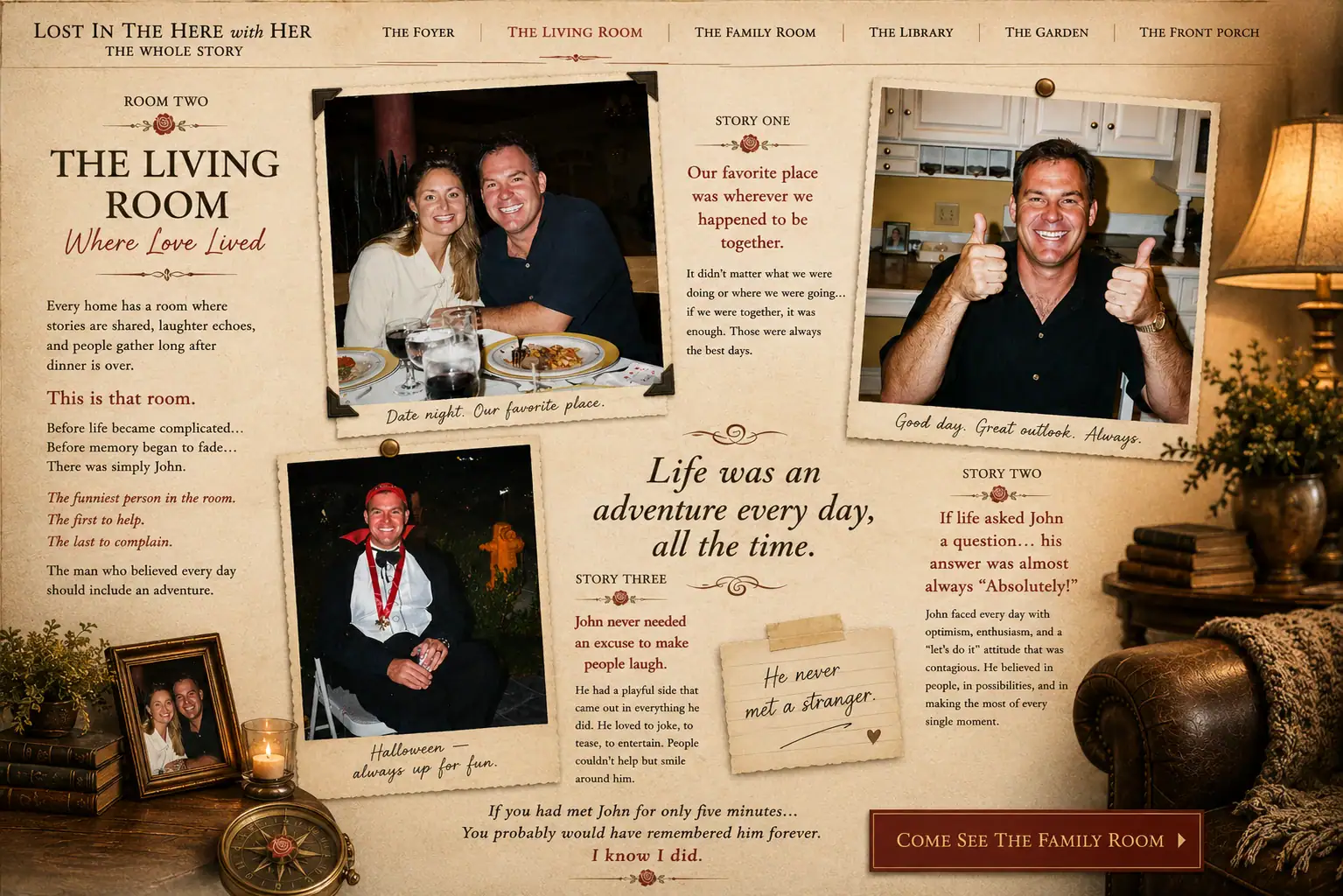 Full illustrated page for The Living Room