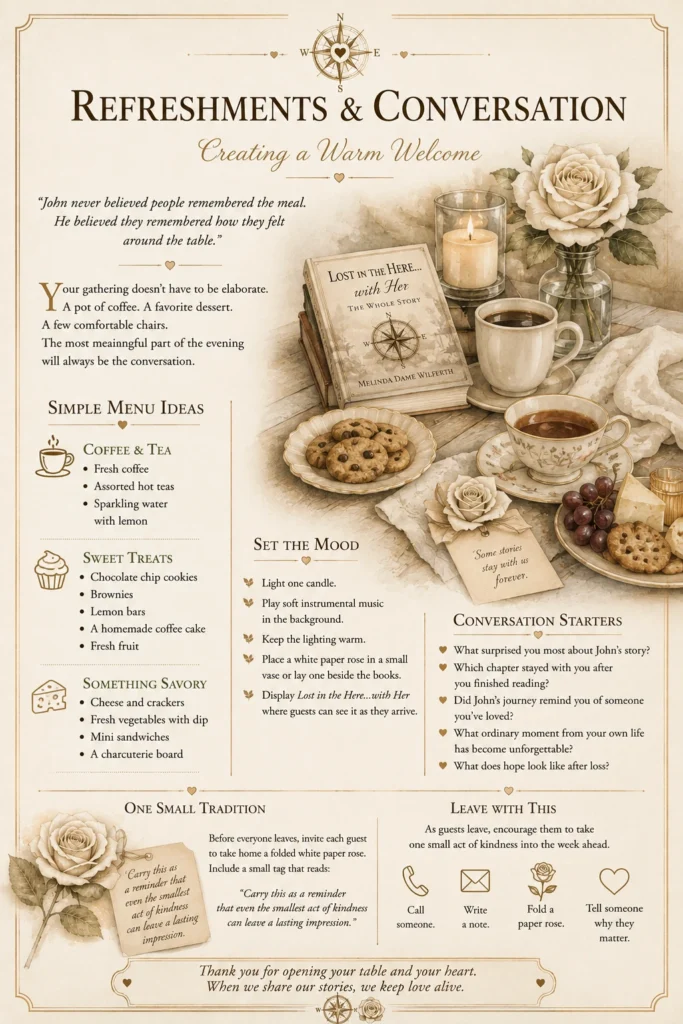 Refreshments and Conversation guide for book clubs